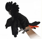 Red Tailed Black Cockatoo Puppet Hansa